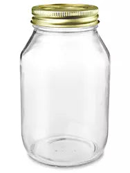 32oz Glass Jar with Metal Lid