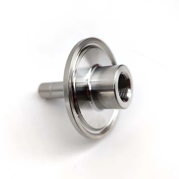 Carbonation Stone Adapter 2" clamp x 1/4" thread x 9.5mm barb