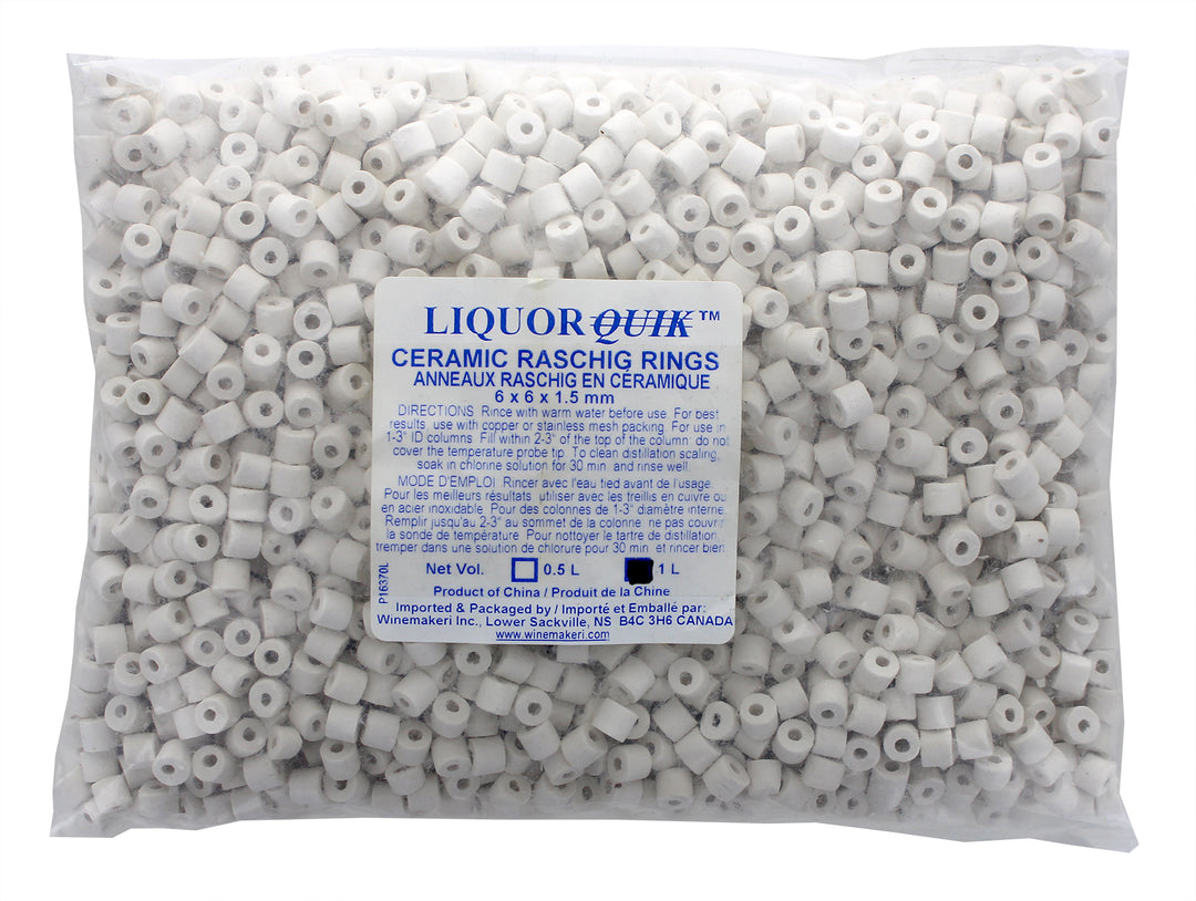 LiquorQuik Ceramic Raschig Rings