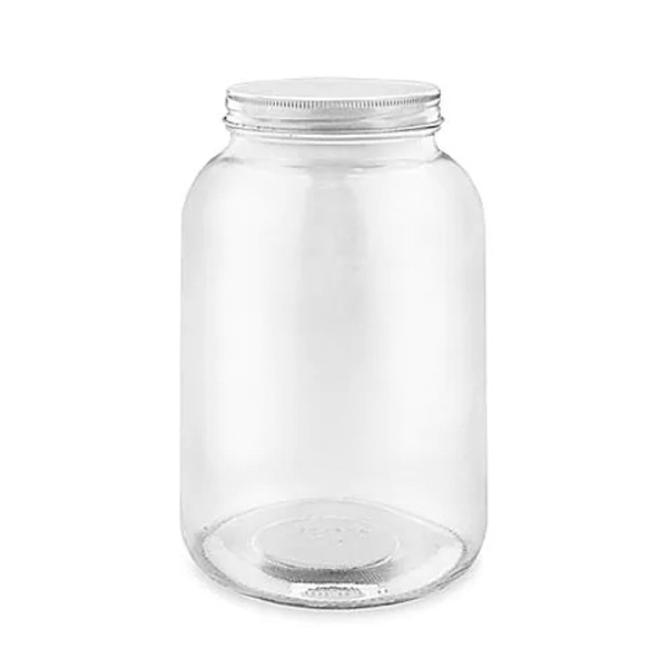 1 Gallon Jar Wide Mouth W/ Metal Lid (4 CS)