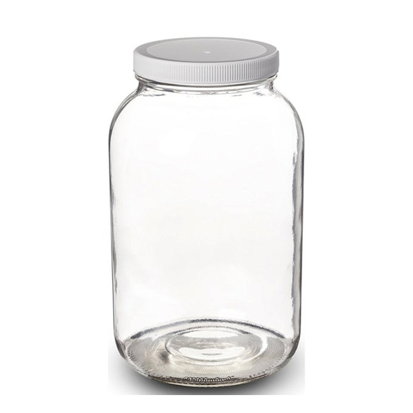 1/2 Gallon Jar Wide Mouth W/ Plastic Lid (6 CS)